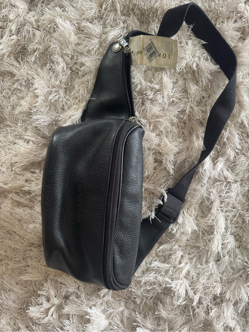 Longchamp le foulonne leather belt bag black